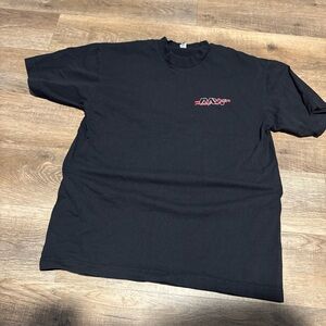 Black Graphic Crewneck T-Shirt pump cover” Chris bum raw nutrition